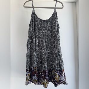 BP XL Black and Multicolor Floral Mini Dress / Top